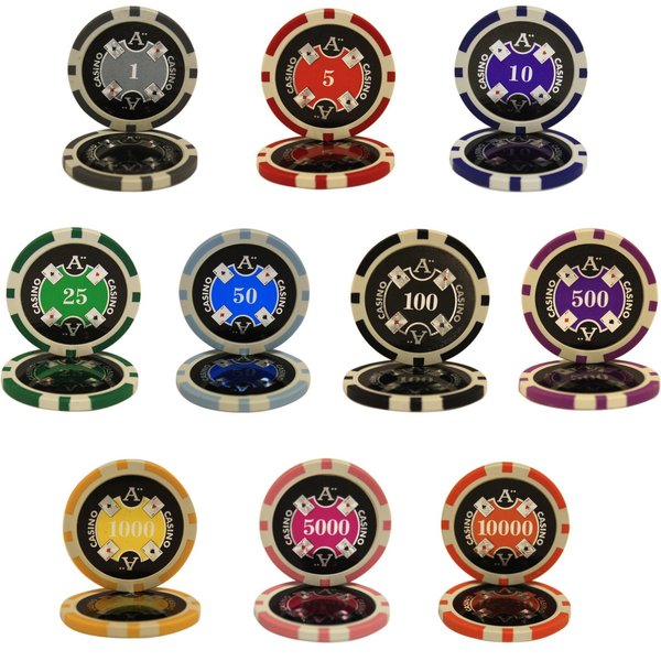 MRC 50 $1000 Ace Casino Clay Composite 13.5 Gram Poker Chips