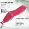 RUNATURE Itip Human Hair Extensions 18 Inch I Tip Hair Extensions Human Hair Hot Pink I Tip Hair Extensions Pink Human Hair I Tip Extensions Pre Bonded I Tip Hair Extensions Pink for Highlight 25g 25s