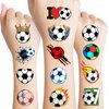 90 PCS Soccer Ball Temporary Tattoos Sticker Football, Sports Themed Birthday Party Decorations Supplies Favors Gifts Girls Boys Europa, World Cup Cute Tattoo School Reward Game