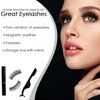Fake Eyelashes Set (5 Pair) with Magnetic Eyeliner, Tweezer & Storage Box with Mirror - 5X Thick & Long - Natural Looking, Soft & Reusable - Waterproof (1x Magnetic Eyeliner - Thick & Long)