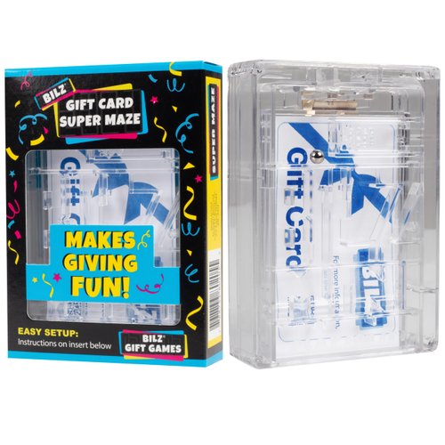BILZ Money Puzzle - Brain Teasing Maze for Cash or Gift Cards - Fun Way to Give Gifts - Perfect for Christmas Stocking Stuffers and Holiday Presents - Reusable Puzzle for Kids, Adults and All Ages
