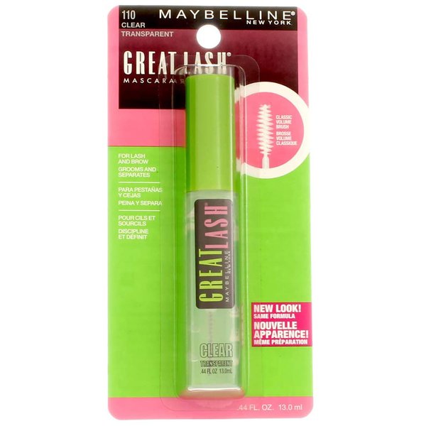 Maybelline Great Lash Washable Mascara, Clear [110], 1 ea (Pack of 4)