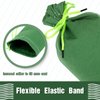 Threan 4 Pcs Long Canvas Sandbags Flood Protection Thickened Reusable Sand Bags Rain Wind Flood Barrier with Elastic Band Water Barrier Tube Sandbags for Door Rain Water Flood Control, Green (4 ft)