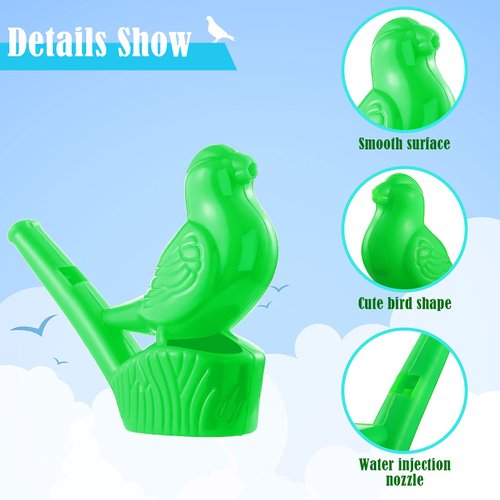 Sumind 24 Pieces Bird Water Whistle Party Whistles Bird Whistle for Novelty Water Warblers Bird Call Whistle Bird Whistle Musical Instrument for Water and Bath Play Party Favors Fun