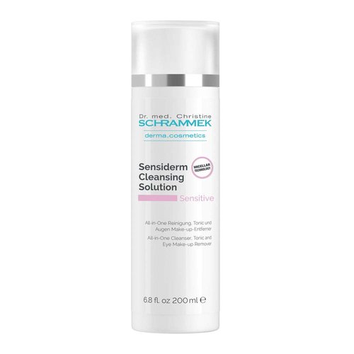 Schrammek Sensiderm Cleansing Solution (6.75 fl oz) - 3-in-1 Micellar Makeup Remover & Toner - Fragrance-Free - Gentle Cleanser for Sensitive Skin - Dr