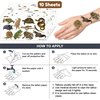 100 PCS Reptile Birthday Party Decorations Favors Supplies Temporary Tattoos Decor Lizard Snake Frog Alligator Turtle Safari Animals Stickers For Boys Girls Gift School Prizes Rewards