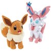 Pokemon 8" Eevee & Sylveon Plush 2-Pack - Eevee Evolution Set - Officially Licensed - Quality Stuffed Animal Toy Figures - Christmas Stocking Stuffer Gift for Kids, Girls, Boys - 2+