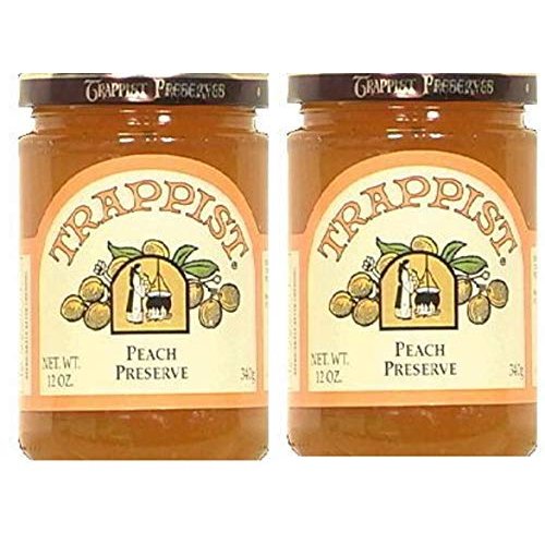 Trappist Peach Preserves 12 Ounce (Pack Of 2)