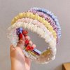 Yijnqixin 5PCS Fabric Headbands for Women and Girls, Non Slip Hairbands, Adult and Kids Comfortable Head Bands, Handmade No Slip Hair Bands (Color 2, Diameter 12cm)