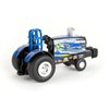 Agriculture 1/64 New Holland Blue Barracuda Pulling Tractor with Pickup Truck & Trailer 47570
