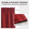 Aquazolax French Door Curtain Window Treatment - Blackout Thermal Curtains 25"x40" French Door Panels Solid - 1 Panel, Red