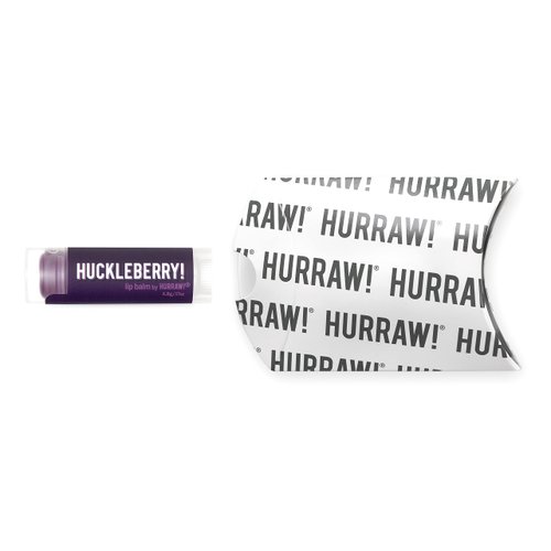 Hurraw! Huckleberry Lip Balm: Organic, Certified Vegan, Cruelty and Gluten Free. Non-GMO, 100% Natural Ingredients. Bee, Shea, Soy and Palm Free. Made in USA