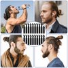 Teaaha Hair Ties 20 PCS, Black Knotted Hair Ties for Guys, Men's Long Hair Ties, Curly Thick Elastic Hair Bands, No Crease Man Bun Hair Tie, Perfect Hairties for Men