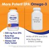 OmegaVia EPA 500, Purified Omega 3 Fish Oil Burpless Softgels, 500 mg EPA in Triglyceride Form, Unflavored Wild Fish Oil Supplements, No Fishy Burps, Non GMO and Gluten Free, IFOS 5-Star, 120 ct