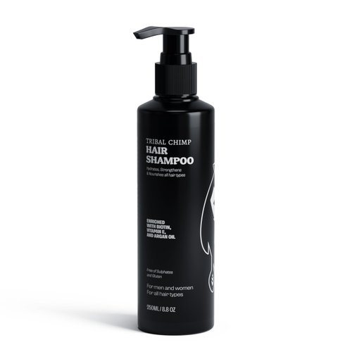 Tribal Chimp Hair Shampoo - Moisturizing Shampoo for Men and Women - For All Hair Types - Removes Excess Oil, Strengthens and Nourishes, 8.8oz