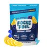 FocusFuel Energy Chews - Focus + Energy Gummies, 100mg Caffeine per 2 Gummies, Includes B12, Magnesium, Electrolytes, All-Natural Ingredients (Blue Razzberry Lemonade - 30 Chews, 3.17oz)