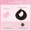 MAXITA Tape in Hair Extensions Human Hair Dark Brown 18 Inch 50g 20pcs Remy Human Hair Extensions Straight Seamless Real Hair Extensions Tape in Skin Weft Hair Extensions for Women
