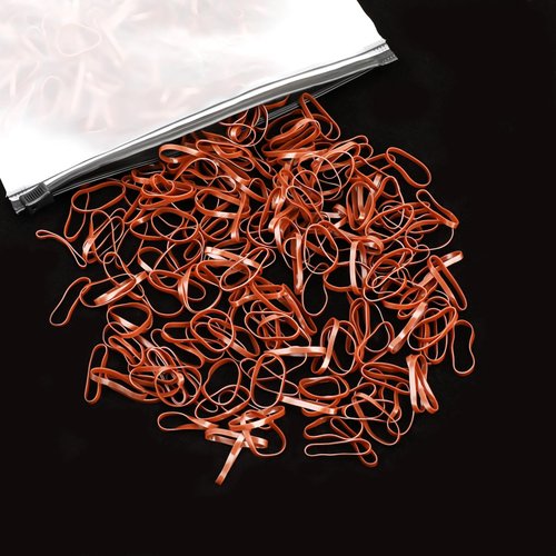 500 Pcs Brown Elastic Hair Bands Mini Hair Rubber Bands No Damage Hair Ties Soft Small Hair Ties Bands for Hair Styling Ponytails Hair Accessories