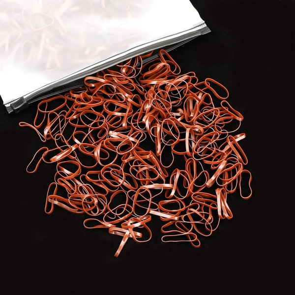 500 Pcs Brown Elastic Hair Bands Mini Hair Rubber Bands No Damage Hair Ties Soft Small Hair Ties Bands for Hair Styling Ponytails Hair Accessories