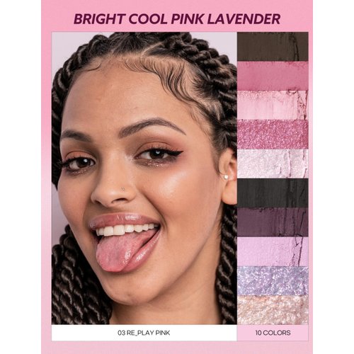 PEACH C Seasonal Blending Eyeshadow Palette | Eye-Catching Eye Palette Makeup Hues for Everyday Use| Multi-Functional Eye Shadow Palette Makeup Shades| Lasting Makeup Eyeshadow Re_Play Pink 0.43 fl oz