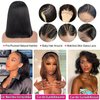 12inch Bob Wig Human Hair 13x4 Straight Lace Front Wigs Wear and Go Glueless Human Hair Bob Wigs Pre Plucked with Baby Hair Straight Bob Frontal Wigs for Black Women Natural Color