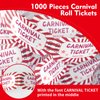 1000 Pieces Carnival Roll Tickets Raffle Tickets Single Roll Carnival Party Tickets Carnival Theme Party Decorations for Carnival Party (Raffle Tickets, 1000 Pcs)