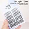 MSQ False Eyelashes Multipack Faux 3D Mink Lashes Natural Look Includes 4 Assorted Lengths Wisps 135pcs Lash Clusters Reusable Strip Lashes, Contact Lens Friendly, Easy to Apply