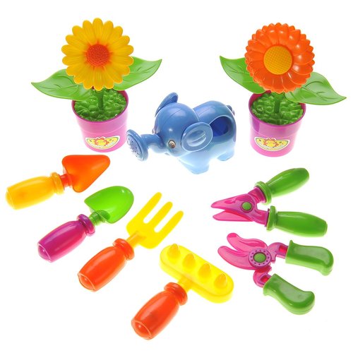 PowerTRC Toddler Gardening Set, Gardening Tools Toy - 9 Pieces Pretend Gardening Toys, Toddler Learning Toys, Summer Toys for Boys Girls Ages 3+