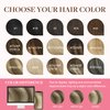 GOO GOO Clip in Hair Extensions Real Human Hair, 16inch 120g 7Pcs, 9/60 Balayage Ash Brown to Platinum Blonde, Remy Human Hair Extensions Clip ins for Women, Natural Human Hair
