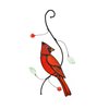 Lolitarcrafts Bigger Cardinal Stained Glass Window Hangings Cute Birds Suncathers for Window Monthers Day Gifts