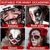 ZHISHUDL 3 Colors Black White Red Face Body Paint Clown Makeup Palette Professional Face Paint for Halloween Cosplay Sfx Joker Zombie Vampire Makeup