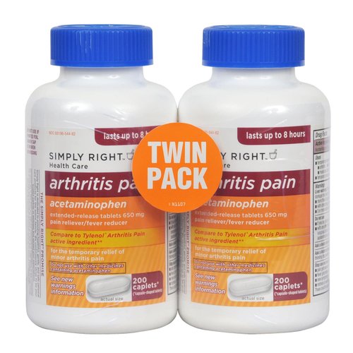 Arthritis Pain Reliever, Extended Release, Acetaminophen 650 mg, 400 Caplets