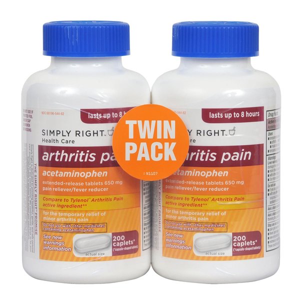 Arthritis Pain Reliever, Extended Release, Acetaminophen 650 mg, 400 Caplets