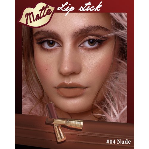 Matte Lipstick, Nude Pink Velvet Smooth Lip Tint Stain, Long Lasting Waterproof 24 Hours Lip Stick Stain labiales mate 24 horas originales, Non-Stick Not Fade Lipgloss, Lip Makeup Gift for Woman-04