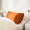 Burnt Orange Body Pillow Cover 20x54 inches Boho Chic Macrame Tassel Decor Body Pillow Case Cover with Pocket Closure(Body,Rust Tassel)