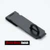 JQK Door Hasp Latch Lock, 5 Inch 304 Stainless Steel Safety Packlock Clasp Thickness 1.9 mm, Matte Black 2 Pack, DL130-PB-P2