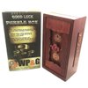 Good Luck Puzzle Box Secret - Money and Gift Card Holder in a Wooden Magic Trick Lock with Hidden Compartment Piggy Bank Brain Teaser Game
