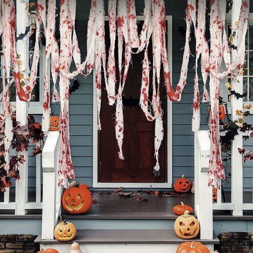 RUSTAMM HalloweenMakeup Tape Gauze Bandage Rolls of Gauze Bandage Wrapping Decoration Props Theme Party Festival (8cmX10m)
