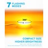 Agrieyes Amber Beacon Light 4.2Inch, Flashing Safety Warning Lights Permanent Mount, LED Emergency Strobe Lights for Vehicles, Caution Hazard Lights for Truck Tractor Golf Carts Snow Plow Postal