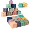 Litand Soft Stacking Blocks for Baby - Sensory Montessori Toys Toddler Activities - Gifts for Boy Girl 6 9 12 18 Months 1 2 3 Year Old Birthday - Infant Bath Toys