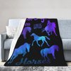 Horse Throw Blanket Ultra Soft Cozy Plush Just A Girl Who Loves Horses Flannel Fleece Blankets Lightweight Fuzzy Warm Animal Party Blanket All Season Gifts for Boys Girls Bed Couch Sofa 50"x40"