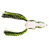 Scum Frog Scumdog Topwater Bass Fishing Hollow Body Frog Lure with Weedless Hooks, Natural Black & Green, 5/8 Ounce