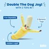 Barkbox 2 in 1 Interactive Plush Dog Toy - Rip and Reveal Toy for Dogs and Puppies - Stimulating Squeaky Pet Toys | Bananas (Small)