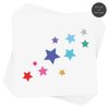 RAINBOW DELIGHT STARS set of 10 premium waterproof metallic foil temporary Flash Tattoos - Party Favors, temporary tattoo, rainbow tattoo, star tattoo, face jewels