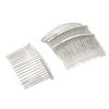 Honbay 6PCS Silver Fancy DIY Hair Clips Metal Wire Hair Combs Bridal Wedding Veil Combs (20 teeth)
