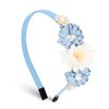 CAVETEE Flower Headband for Women, Hair Accessories Flower Headpiece for Holiday and Special Occasion, White and Blue Flowers Hair Band for Party Prom Weeding