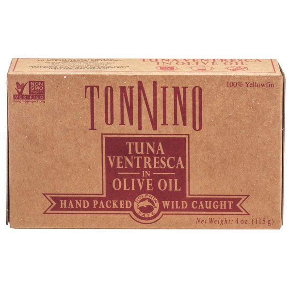 Tonnino Tuna Fillets Low Calorie and Gluten Free Yellowfin Canend Premium Tuna in Olive Oil 4 Oz6