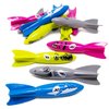 Boley Dive Torpedo Swim Toys - 12 Pack Sinking Pool Toys for Kids - Colorful Shark, Whale, Fish Diving Torpedoes - Summer Water Games, Bath Time Fun, Pool Diving Toy Set