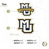 Desert Cactus Marquette University Stickers Golden Eagles MU Vinyl Decal Laptop Water Bottle Car Scrapbook (4 Inch Set V1)