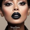 VavaSans Black Matte Liquid Lipstick with Silver Clear Glitter Lip Gloss 2 In 1 Dual Ended Highly Pigmented Long Lasting Non Sticky Transfer Proof High Shine Finish Makeup for Girls and Women